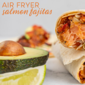 tasty air fryer salmon fajitas with lime
