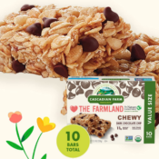 10 Count Cascadian Farm Organic Chocolate Chip Granola Bars as low as $3.42...