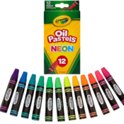 12-Count Crayola Oil Pastels, Assorted Neon Colors $5.59 (Reg. $10) | $0.47...