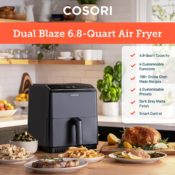 Prime Day Deal: COSORI 6.8 Quart Dual Blaze Air Fryer $125.99 Shipped Free...
