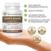 Today Only! 120-Count Real Mushrooms Lion's Mane Cognition Supplements...