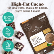 15 Servings Navitas Organics Keto Cacao Powder, 8 Oz Bag as low as $7.47...