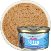 24 Pack Kitzy Wet Cat Food, Chicken with Rice Paté, 3 oz Cans as low as...
