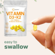 300 Count Vitamin D3 5000IU Plus K2, 2 in 1 Formula Softgels as low as...