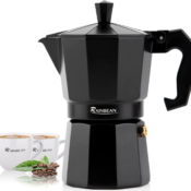 6-Cup Espresso Maker $19.99 (Reg. $31) | 2 Mugs Included
