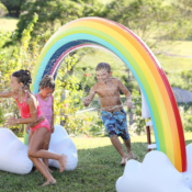 6-Foot Inflatable Rainbow Sprinkler $16.18 (Reg. $40) - FAB Summer Fun