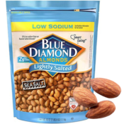 Blue Diamond Almonds Low Sodium Lightly Salted Snack Nuts, 16 Oz Resealable...