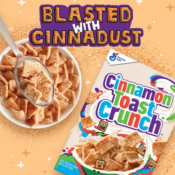 Cinnamon Toast Crunch 12-Oz  Cinnamon Sugar Squares Cereal as low as $2.13...