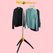 Portable Foldable Clothes Rack $17.99 (Reg. $25) - Holds up to 36 hangers