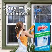 Windex Outdoor All-In-One Glass and Window Cleaner Tool Starter Kit as...