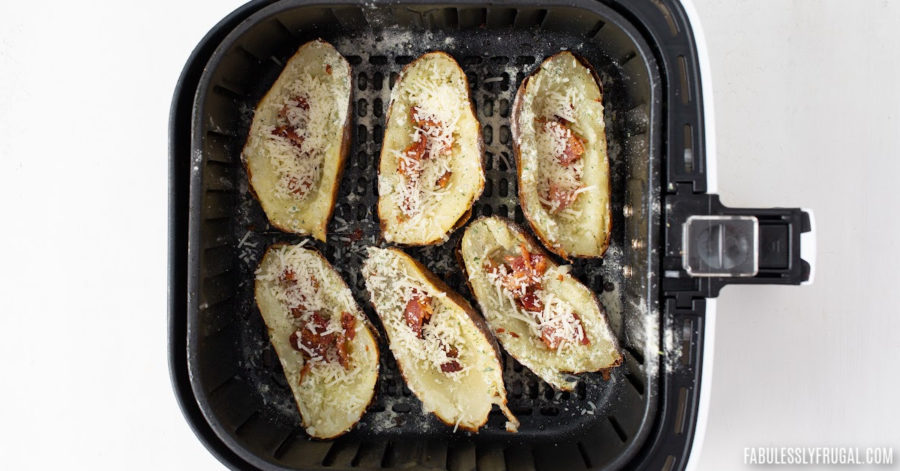 The Perfect Air Fryer Potato Skins Recipe - Fabulessly Frugal