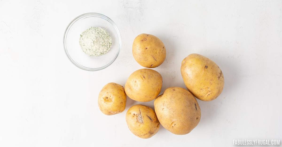 two ingredient easy roasted ranch potatoes