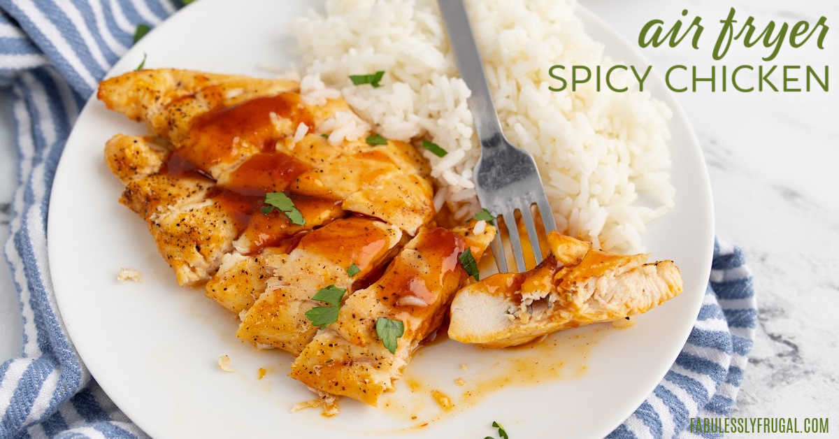 Spicy Apricot Chicken in the Air Fryer Recipe - Fabulessly Frugal