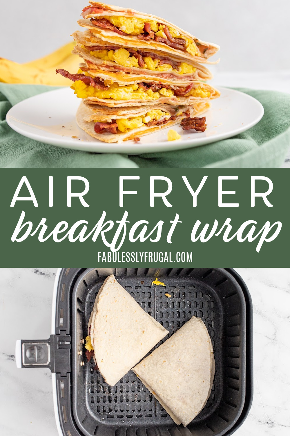 air fryer breakfast wrap