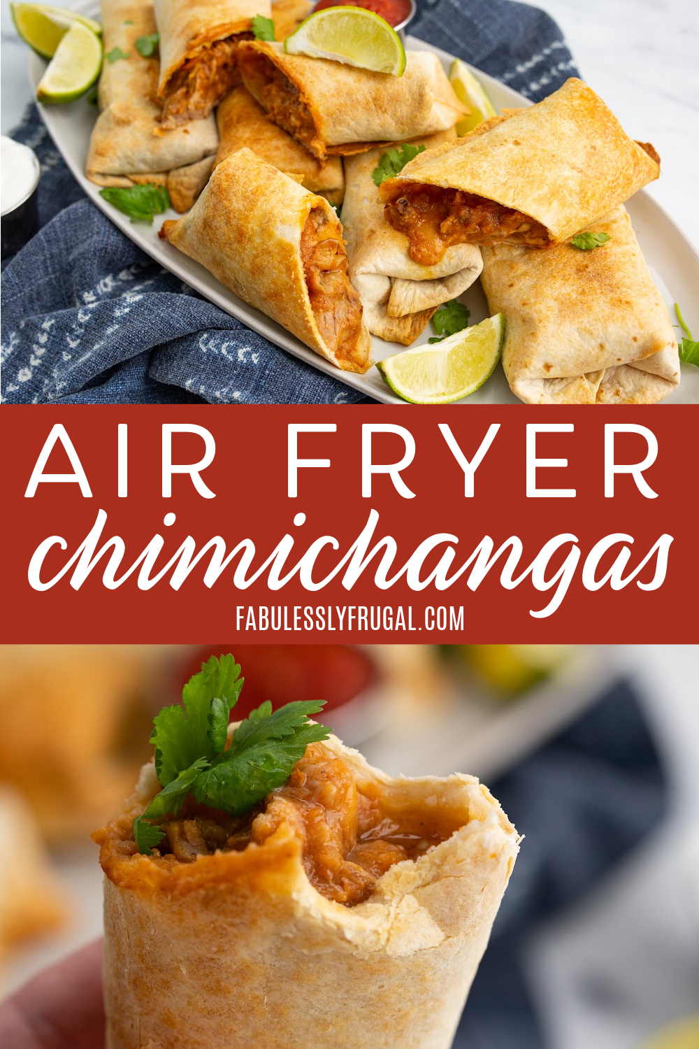 air fryer chimichangas freezer meal