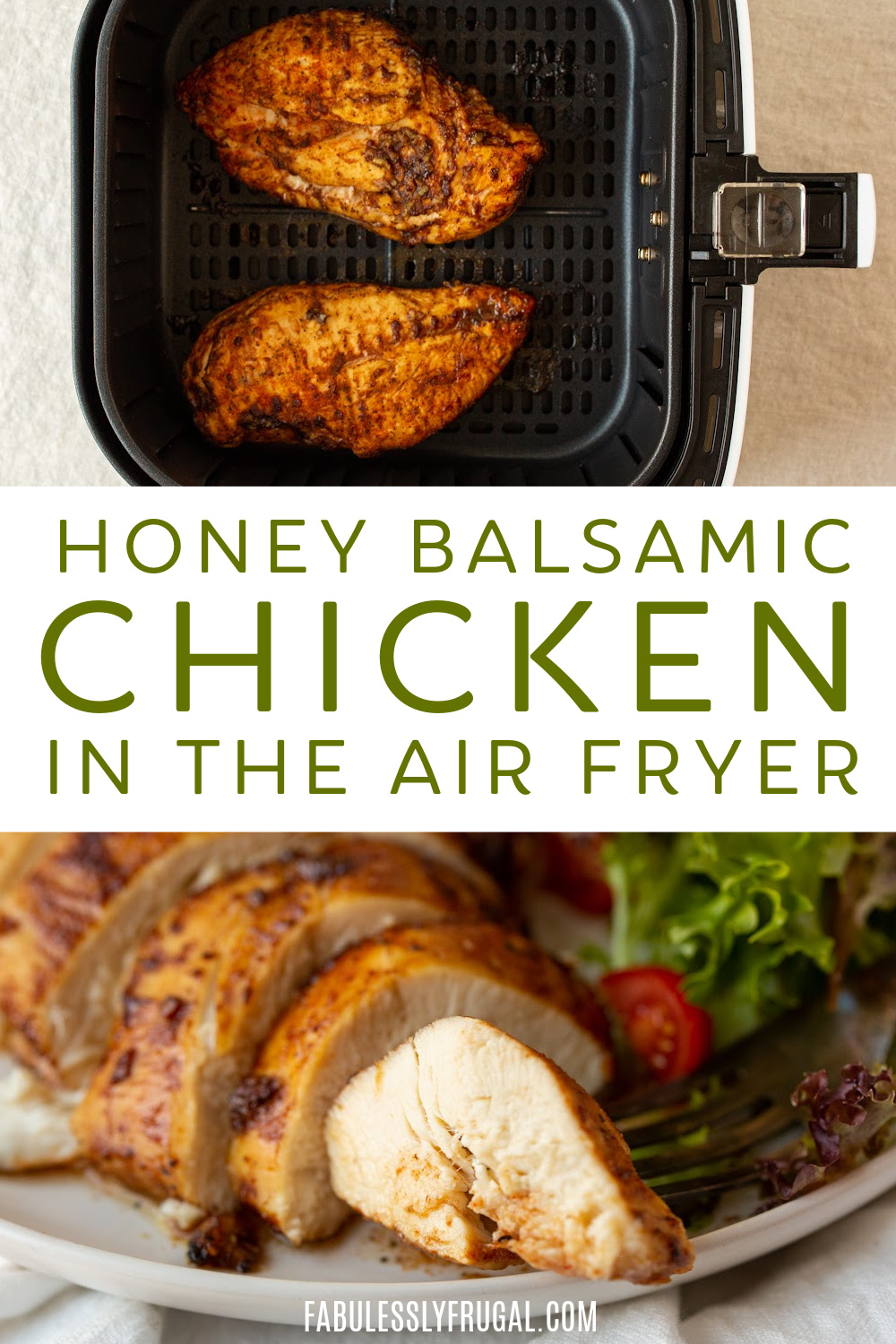honey balsamic chicken in the air fryer