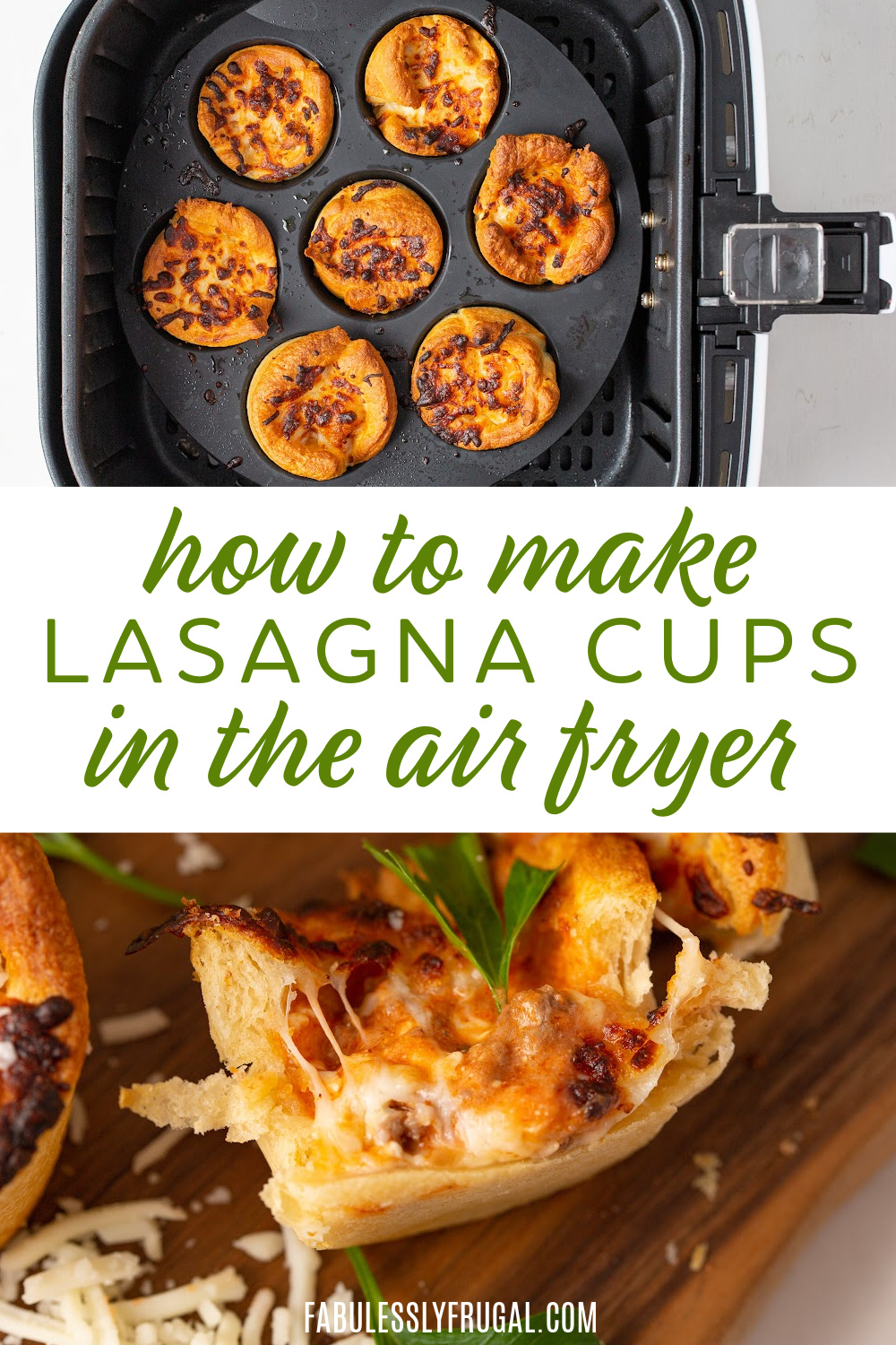 how to make lasagna cups in the air fryer