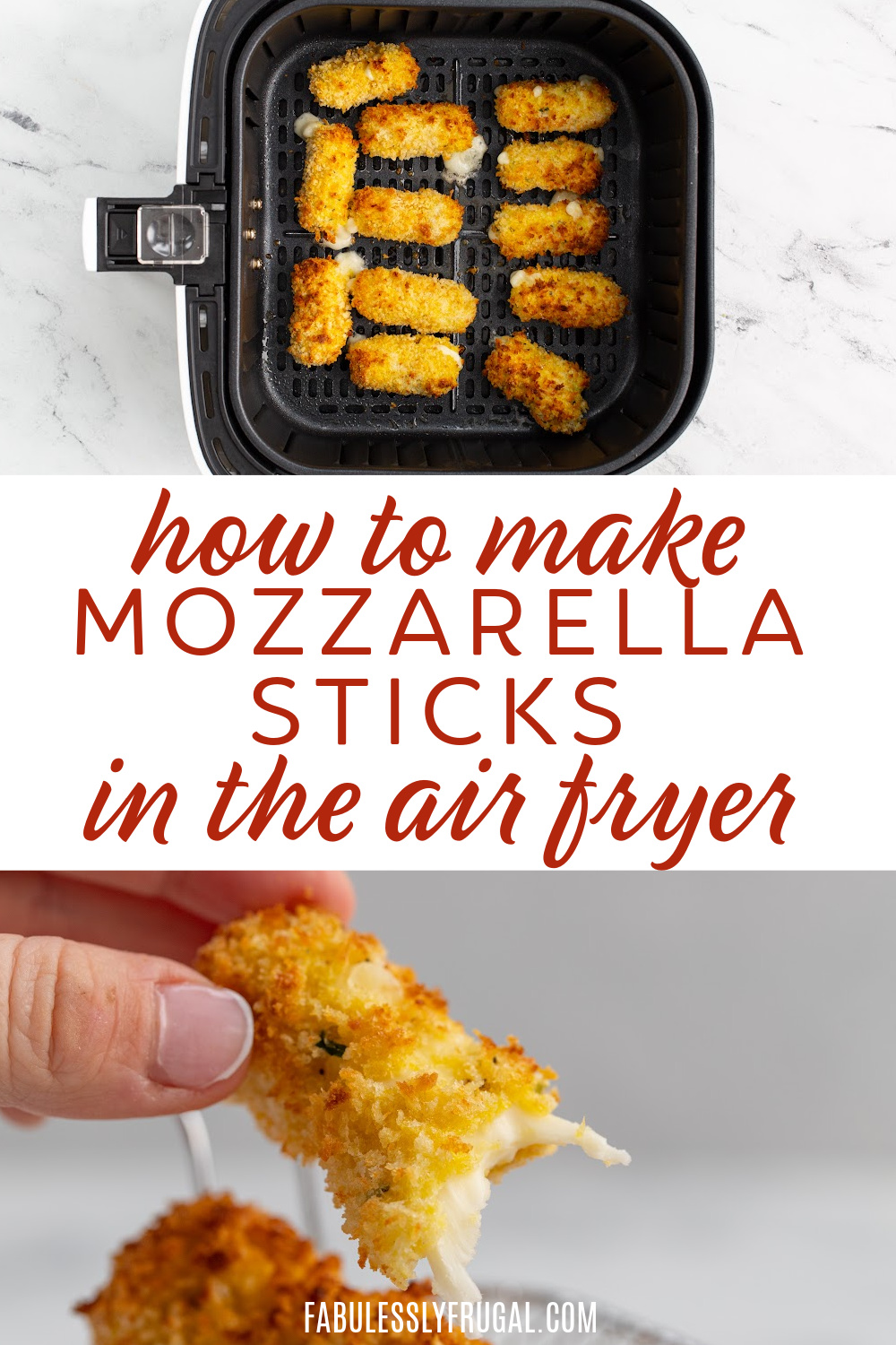 how to make mozzarella sticks in the air fryer