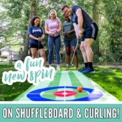 10-Ft Franklin Sports Shuffleboard Curling Golf Mat with 16 Golf Balls...