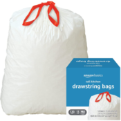 120-Count Amazon Basics Tall Kitchen Drawstring Trash Bags as low as $11.74...