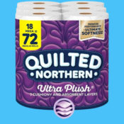 18-Count Quilted Northern Ultra Plush 3-Ply Toilet Paper Mega Rolls as...