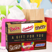 18 Full Size Candy Bar Gift Box TWIX, Snickers, Combos, M&M'S and Skittles...