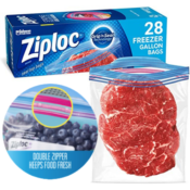 28-Count Ziploc Gallon Food Storage Freezer Bags as low as $4.68 Shipped...