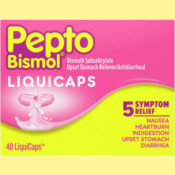 48 Count Pepto Bismol Liquicaps $18.98 (Reg. $26) - For Upset Stomach Relief,...