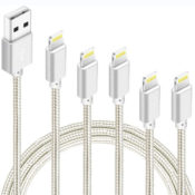 5-Count Apple-Certified iPhone Lightning Fast Charging Cables $7.79 After...