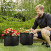 5-Count Plant Grow Bags, 15 Gallon $22.94 (Reg. $52) | $4.59 per Pot! FAB...
