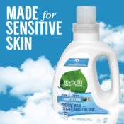 53 Loads Seventh Generation Free & Clear Concentrated Laundry Detergent...