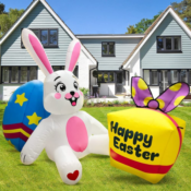 6FT Easter Inflatable Bunny with Egg and Candy Box $19.99 After Code (Reg....