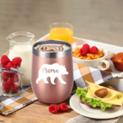 Mama Bear Wine Tumbler with Lid and Straw $11.31 (Reg. $16) - FAB Ratings!...