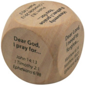Wooden Religious Prayer Starter Cube for Kids, 1 1/4 Inch $6.78 Shipped...