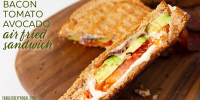 air fryer bacon tomato avocado grilled cheese sandwich