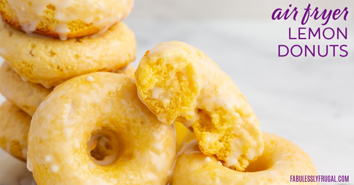 Easy Air Fryer Lemon Donuts Recipe - Fabulessly Frugal