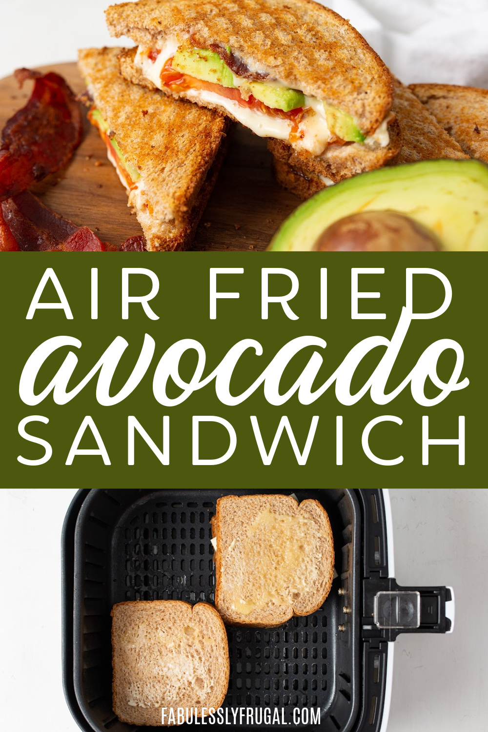 air fried avocado sandwich