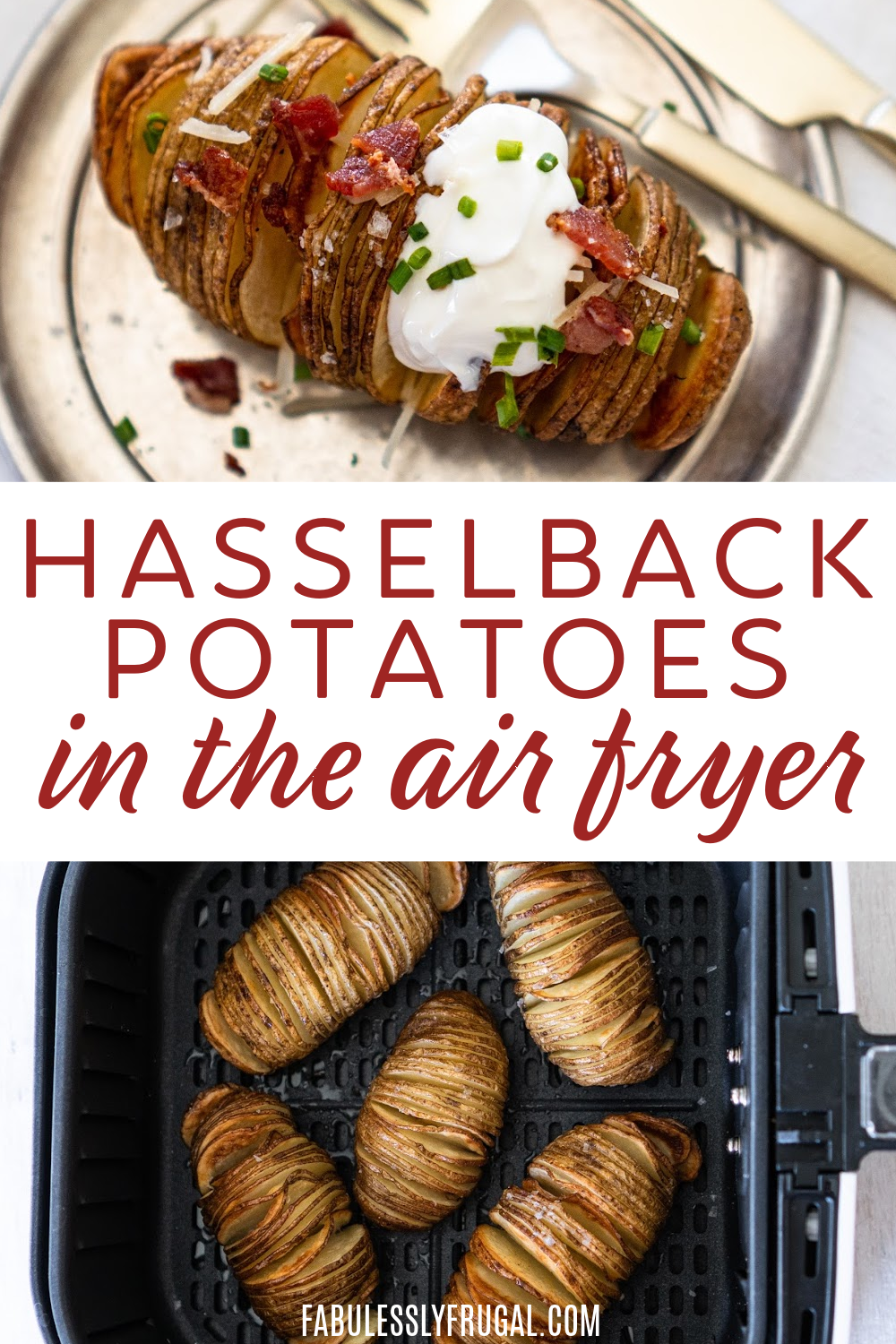 Hasselback potatoes in the air fryer are fun and easy