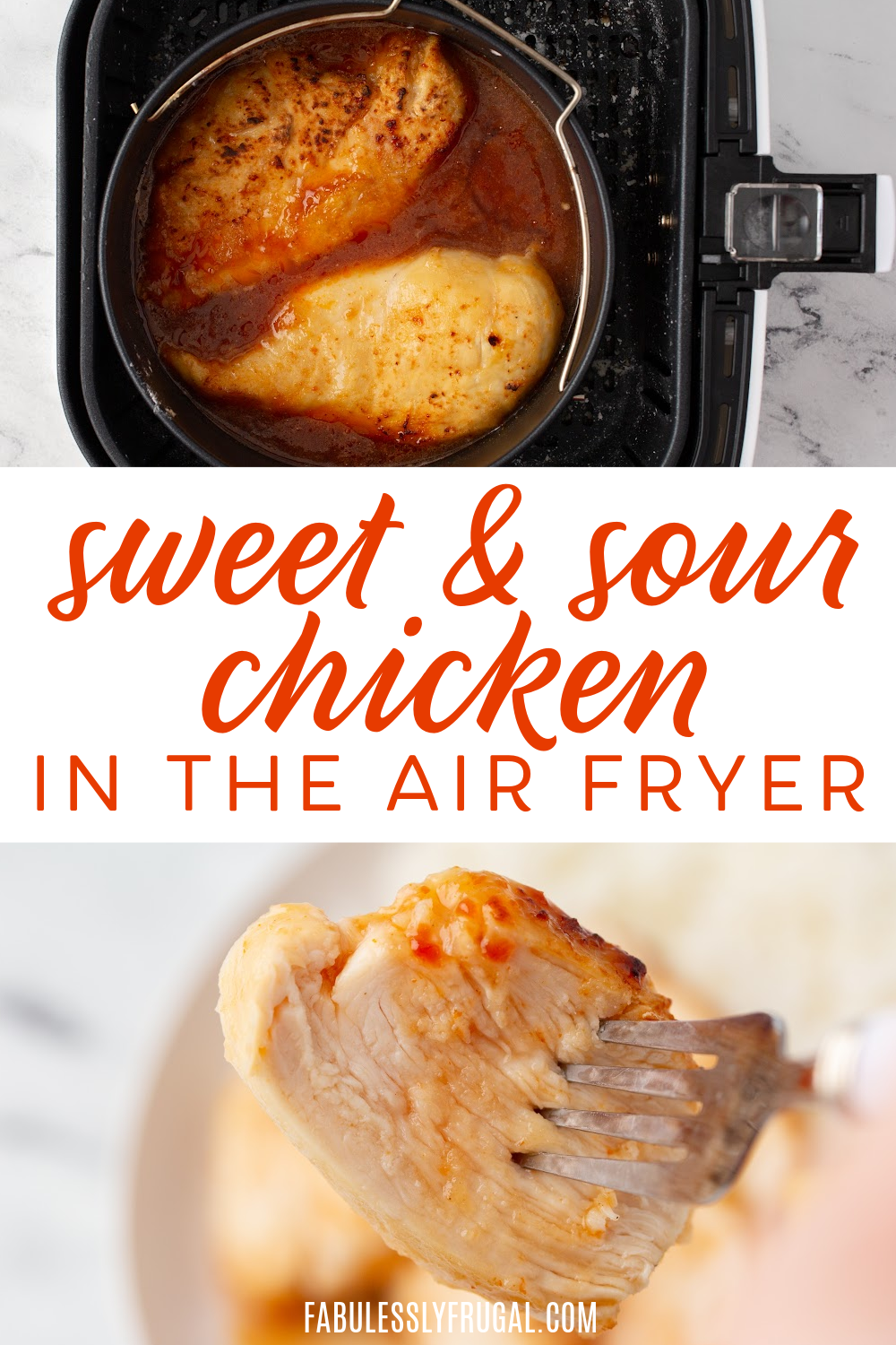 sweet and sour chicken in the air fryer