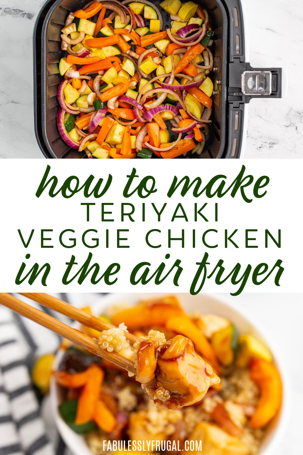 how to make teriyaki veggie chicken in the air fryer