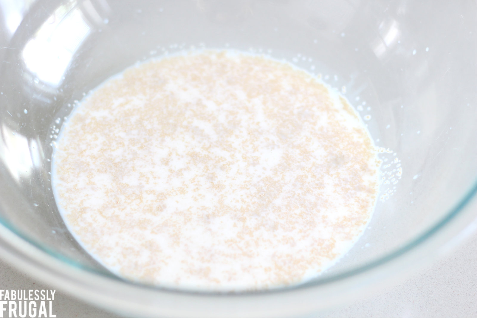 Milk sugar and yeast mixture