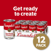 12-Pack Campbell's Condensed Cream of Mushroom with Roasted Garlic Soup...