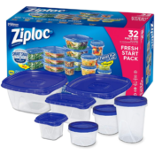 16-Count Ziploc Fresh Start Food Storage Reusable Containers with Lids...