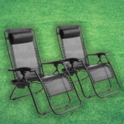 2-Pack Mainstays Outdoor Zero Gravity Bungee Lounge Chairs $79 Shipped...