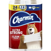 24 Family Mega Rolls Charmin Ultra Strong Clean Touch Toilet Paper as low...