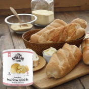 49 Servings Augason Farms Honey White Bread Scone & Roll Mix $10.54...