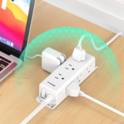5ft 9-Outlet Wall Mount Power Strip Surge Protector $12.99 (Reg. $19.99)...