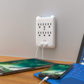 6 Standard Outlets Surge Protector Wall Power Strip $11.95 (Reg. $19.99)...