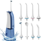 Cordless Dental Water Flosser Set with 9 Jet Tips $13.99 After Code (Reg....