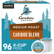 96-Count Caribou Blend Medium Roast Coffee K-Cups as low as $30.18 Shipped...